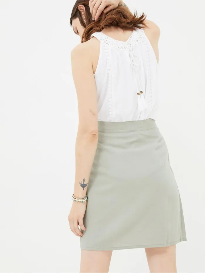 Fat Face Skirts Mia Green Linen Blend Skirt 8211 Women