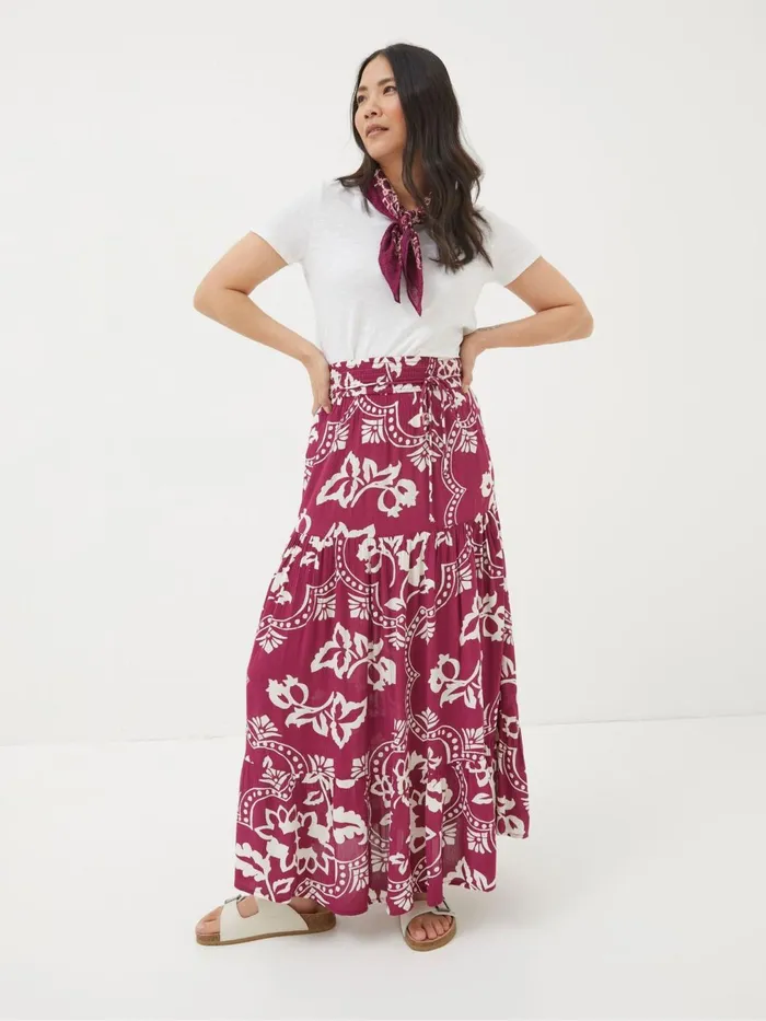 Fat Face Skirts Purple Wallpaper Floral Maxi Skirt 8211 Women