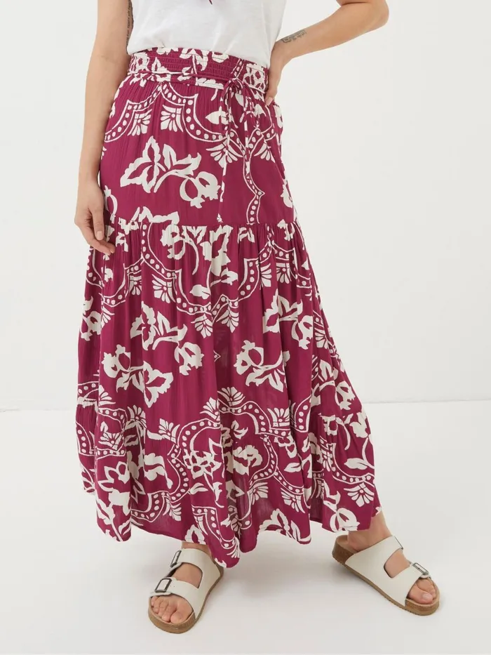 Fat Face Skirts Purple Wallpaper Floral Maxi Skirt 8211 Women