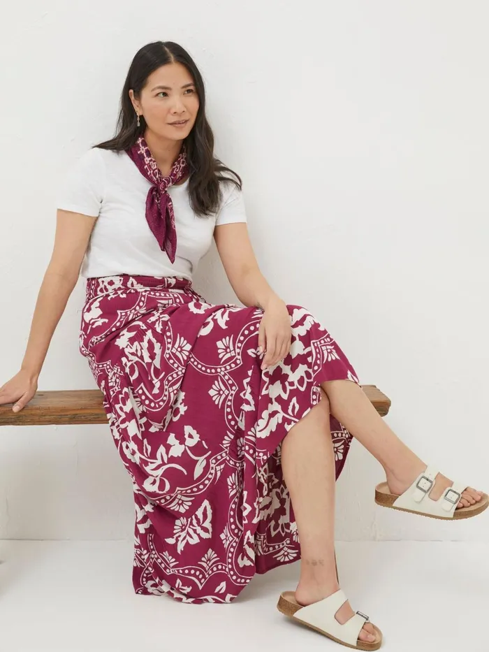 Fat Face Skirts Purple Wallpaper Floral Maxi Skirt 8211 Women