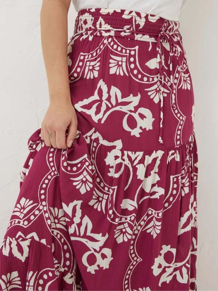 Fat Face Skirts Purple Wallpaper Floral Maxi Skirt 8211 Women