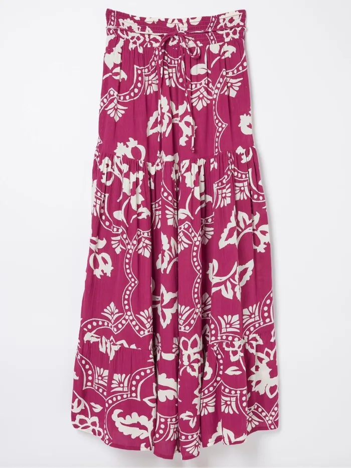 Fat Face Skirts Purple Wallpaper Floral Maxi Skirt 8211 Women