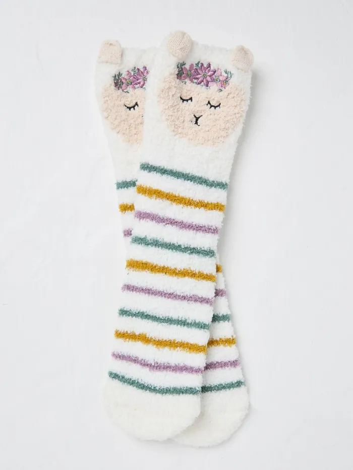Fat Face Socks and Tights Cream Llama Fluffy Socks 8211 Women Fat Face Socks and Tights Cream Llama Fluffy Socks 8211 Women