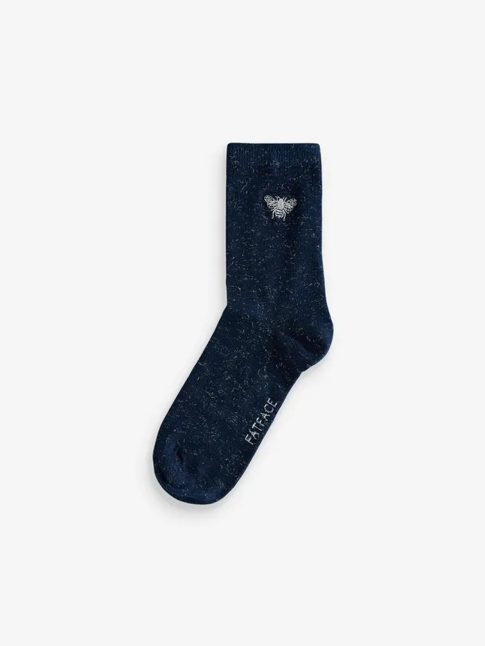 Fat Face Socks and Tights Navy Bee Sparkle Socks 1 Pack 8211 Women