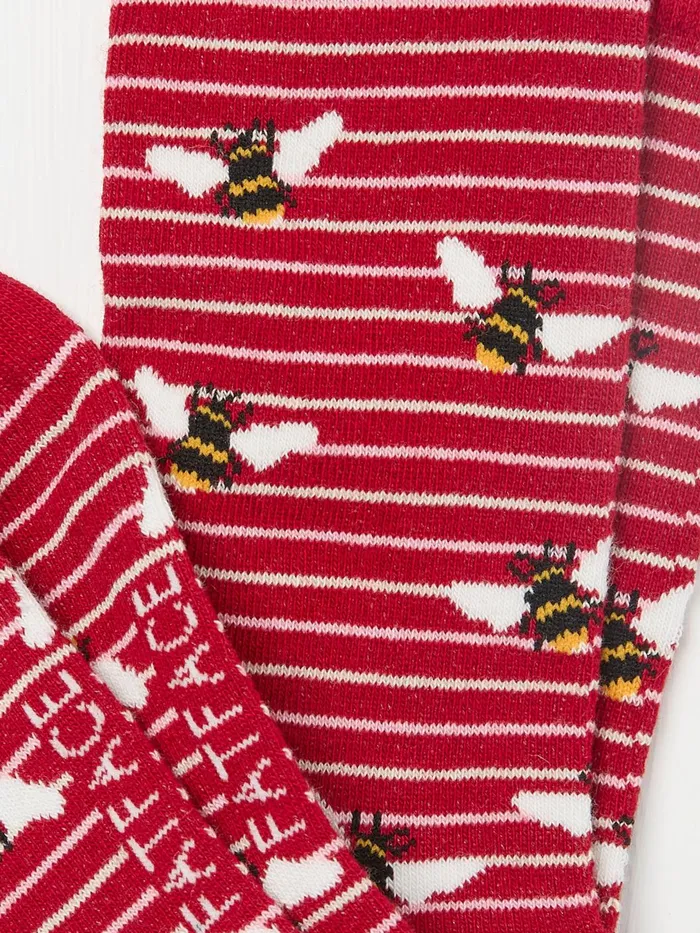 Fat Face Socks and Tights Red Bee Stripe Socks 1 Pack 8211 Women Fat Face Socks and Tights Red Bee Stripe Socks 1 Pack 8211 Women