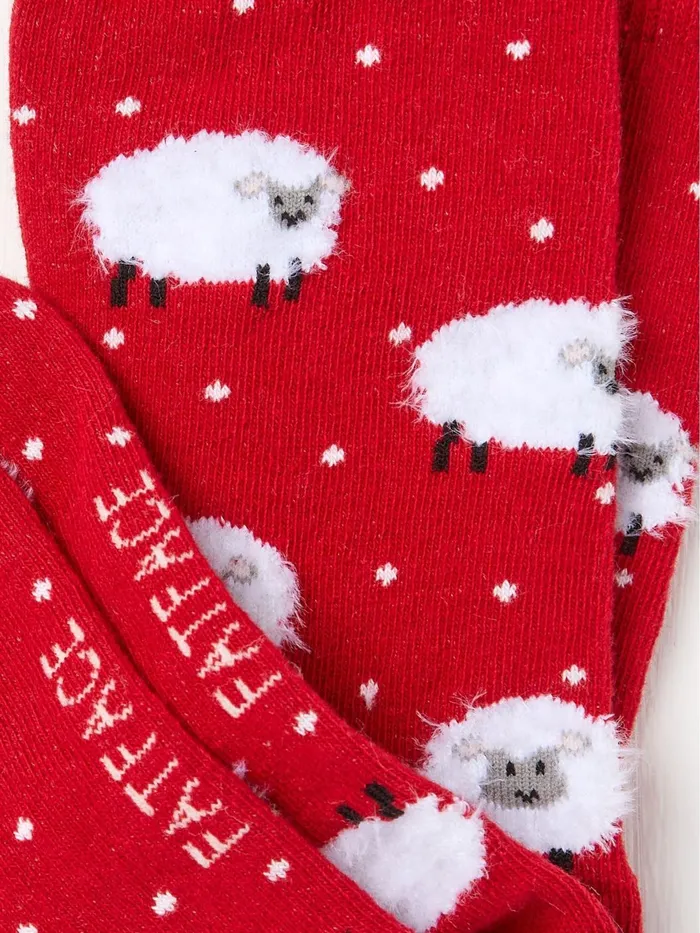 Fat Face Socks and Tights Red Fluffy Sheep Socks 1 Pack 8211 Women Fat Face Socks and Tights Red Fluffy Sheep Socks 1 Pack 8211 Women