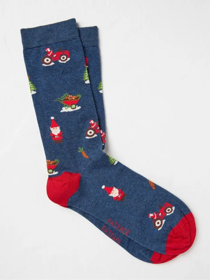 Fat Face Socks Navy Santa Tractor Socks 1 Packs 8211 Men