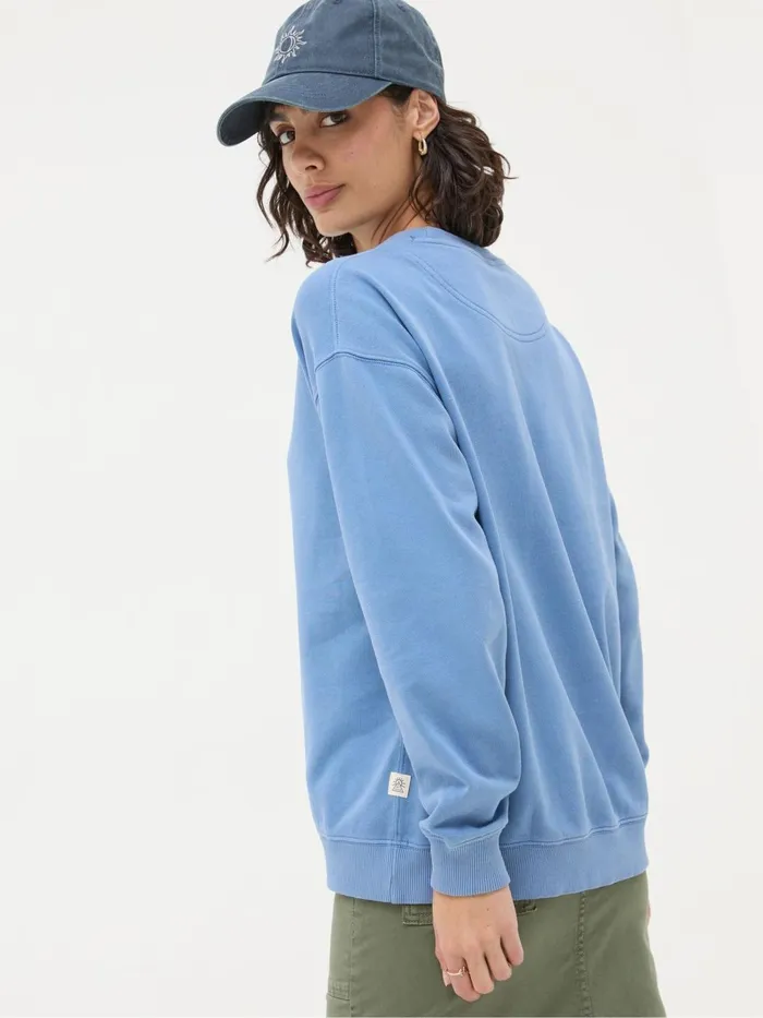Fat Face Sweatshirts and Hoodies Georgia Blue Cobalt Crew Sweatshirt 8211 Women