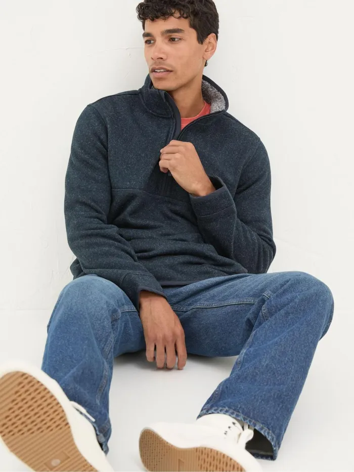 Fat Face Sweatshirts and Hoodies Haxby Navy Blue Half Neck Sweatshirt 8211 Men Fat Face Sweatshirts and Hoodies Haxby Navy Blue Half Neck Sweatshirt 8211 Men