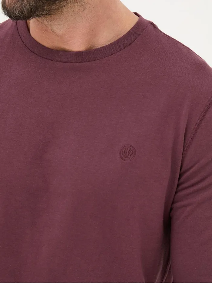 Fat Face TShirts Burgundy Red Long Sleeve 100 Cotton TShirts 3 Pack 8211 Men