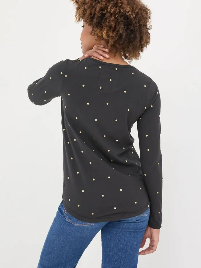 Fat Face Tops and TShirts Black Bree Spot Top 8211 Women