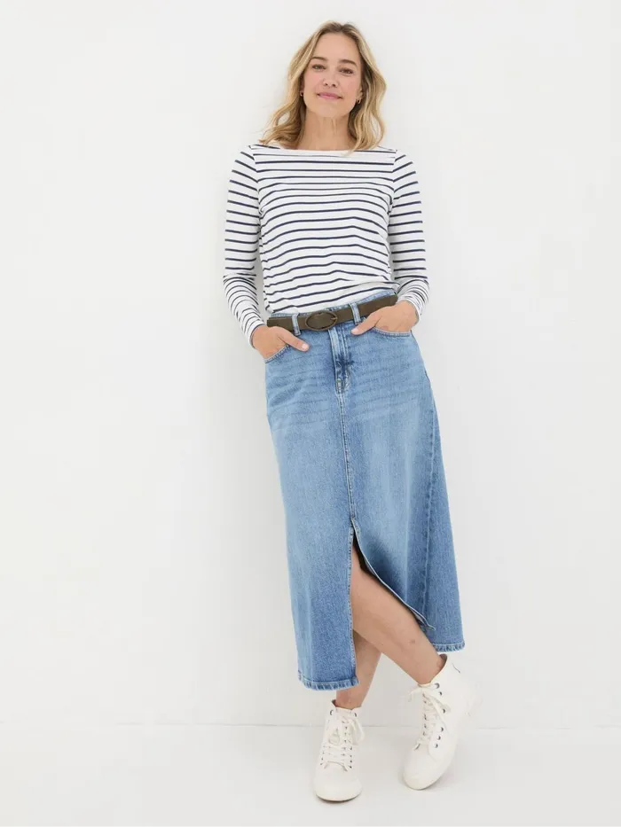 Fat Face Tops and TShirts Breton White TShirt 8211 Women