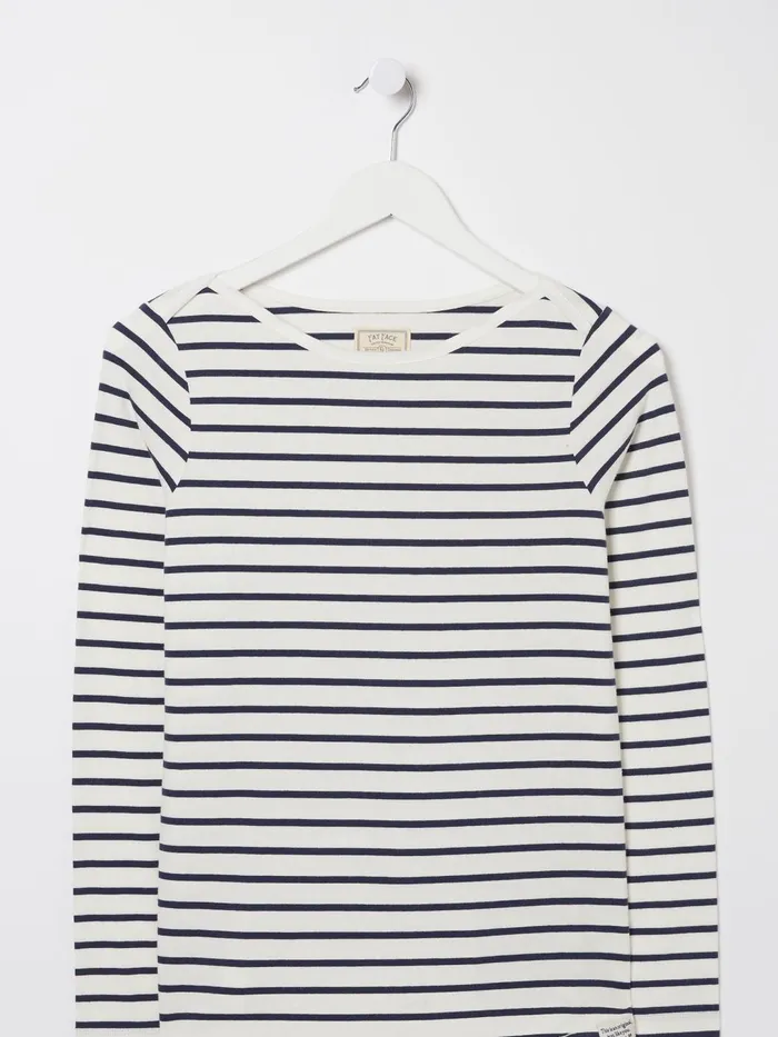 Fat Face Tops and TShirts Breton White TShirt 8211 Women