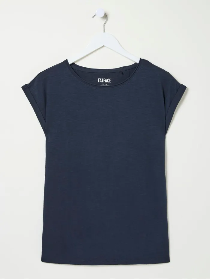 Fat Face Tops and TShirts Ivy Organic Cotton Navy TShirt 8211 Women