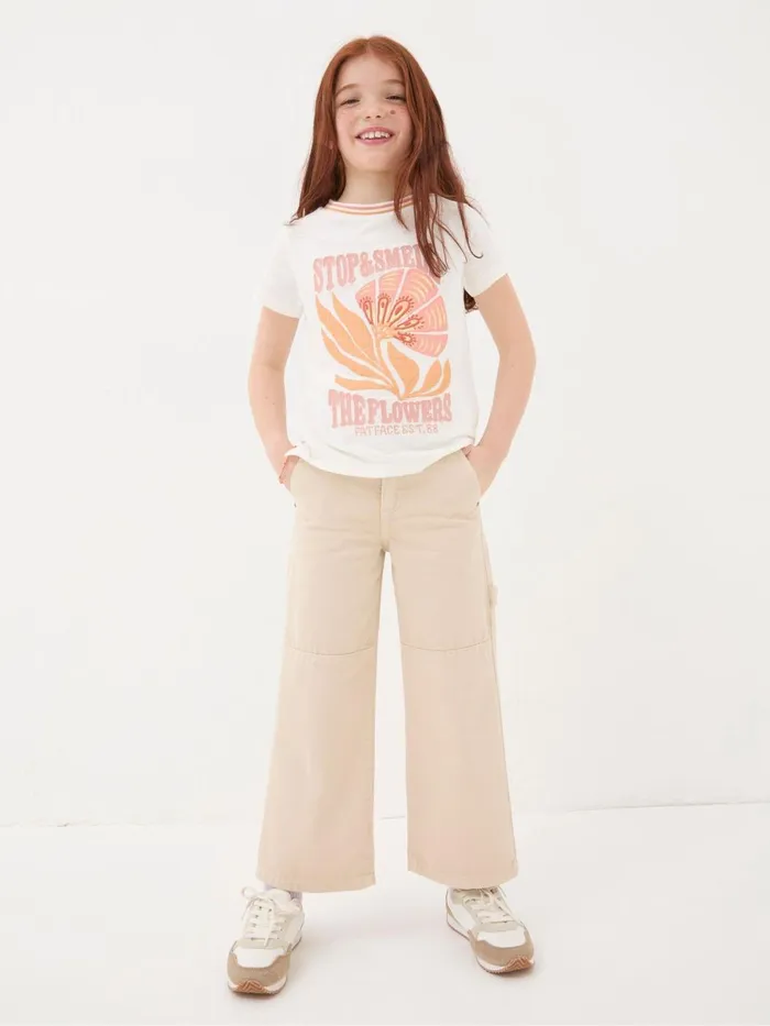Fat Face Tops and TShirts Natural Flowers Graphic TShirt 8211 Kids
