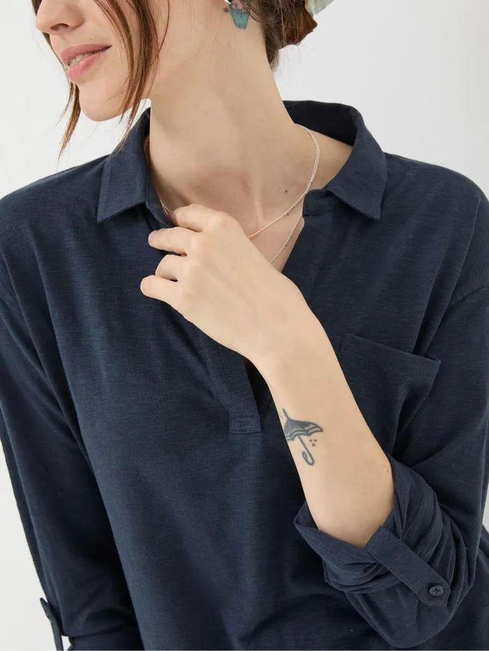 Fat Face Tops and TShirts Paige Blue Jersey Shirt 8211 Women
