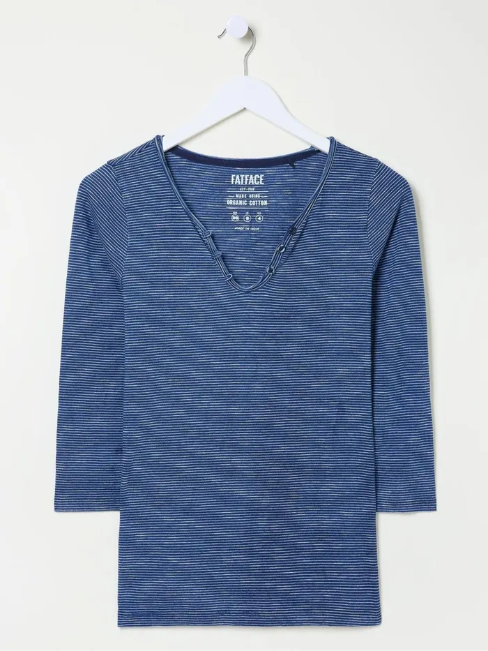 Fat Face Tops and TShirts Porter Blue Stripe TShirt 8211 Women