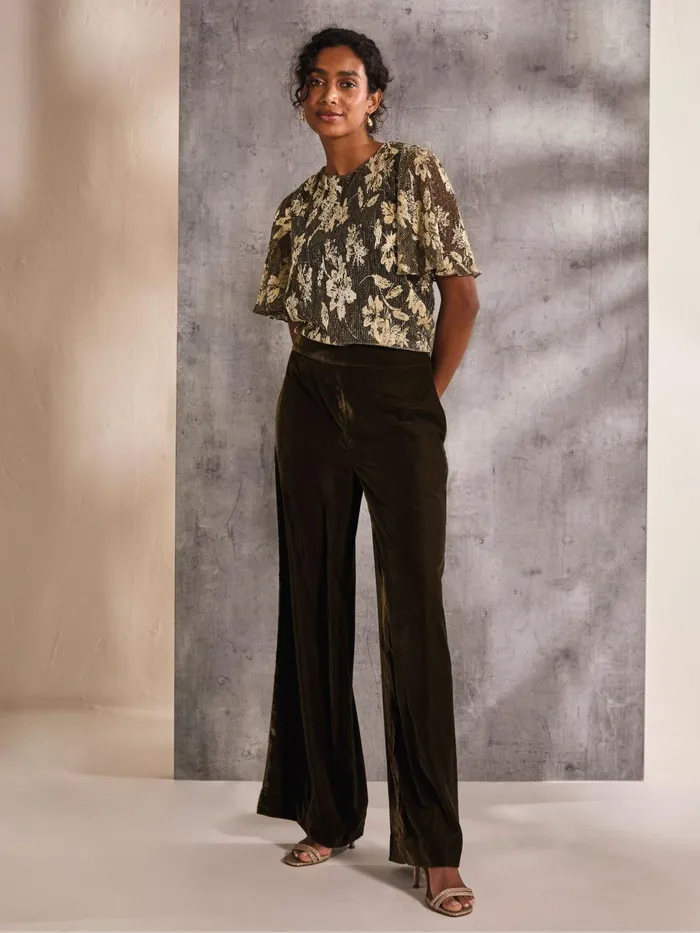 Fat Face Trousers and Leggings Ava Brown Velvet Trousers 8211 Women