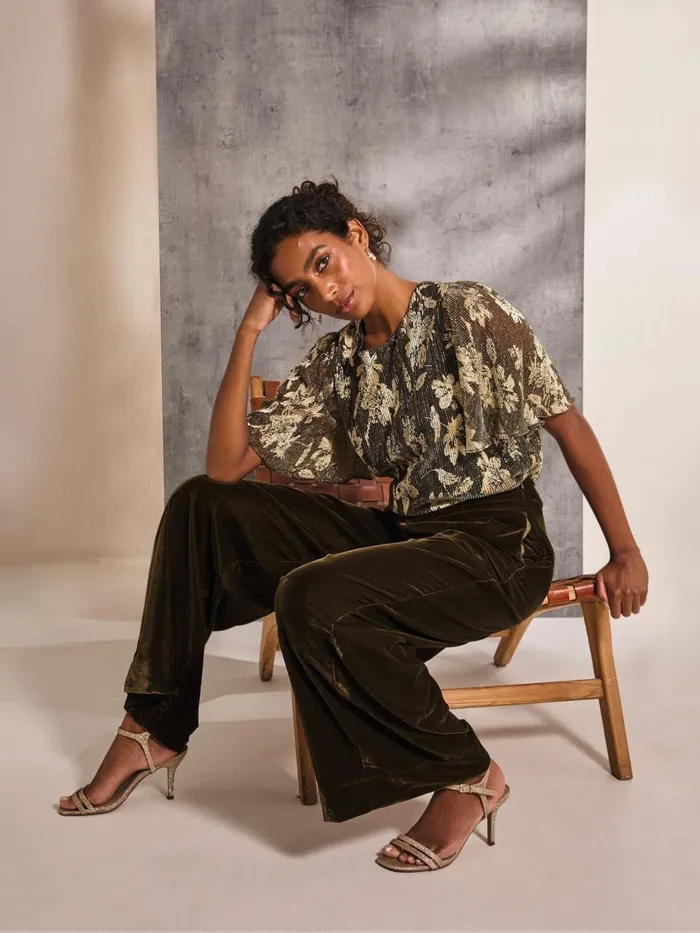 Fat Face Trousers and Leggings Ava Brown Velvet Trousers 8211 Women