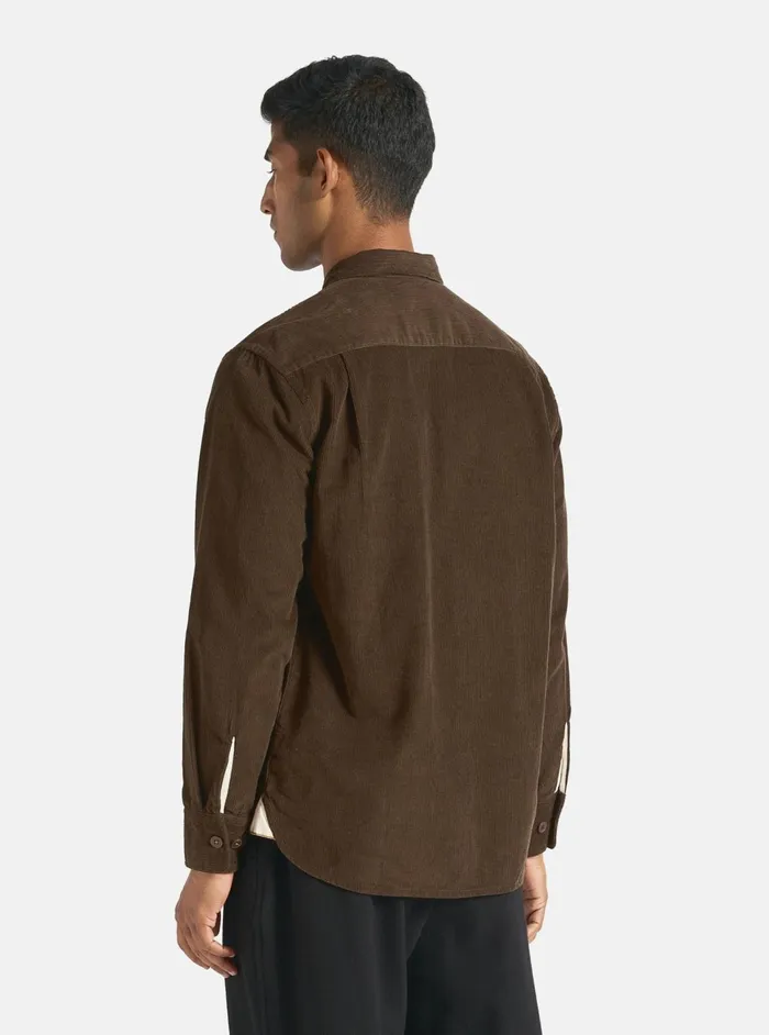 Field Shirt In Brown Fine Cord Men Universal Works Overshirts