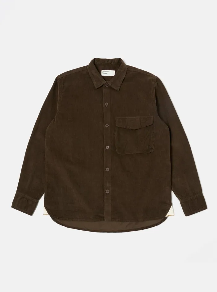 Field Shirt In Brown Fine Cord Men Universal Works Overshirts