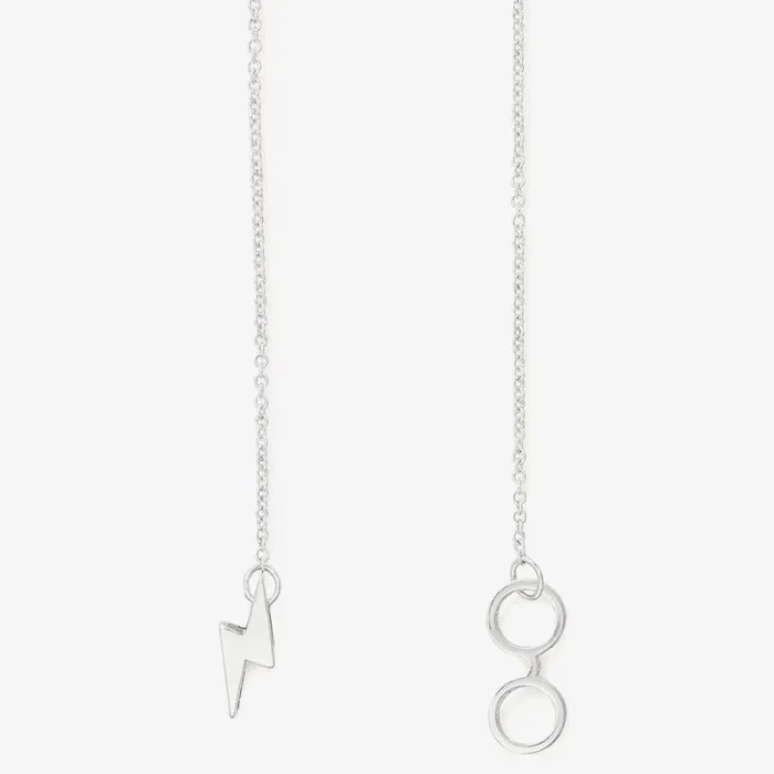 Fine Jewelry Women Alex And Ani Harry Potter Glasses Charm Lariat Necklace Sterling Silver
