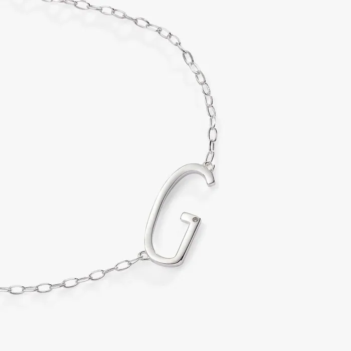 Fine Jewelry Women Alex And Ani Initial G Precious Elongated Necklace Sterling Silver