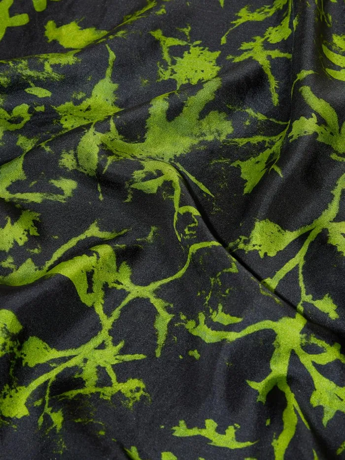 Fine Scarves WomenMen Holzweiler Silk Twill FS Green Floral Green Mix