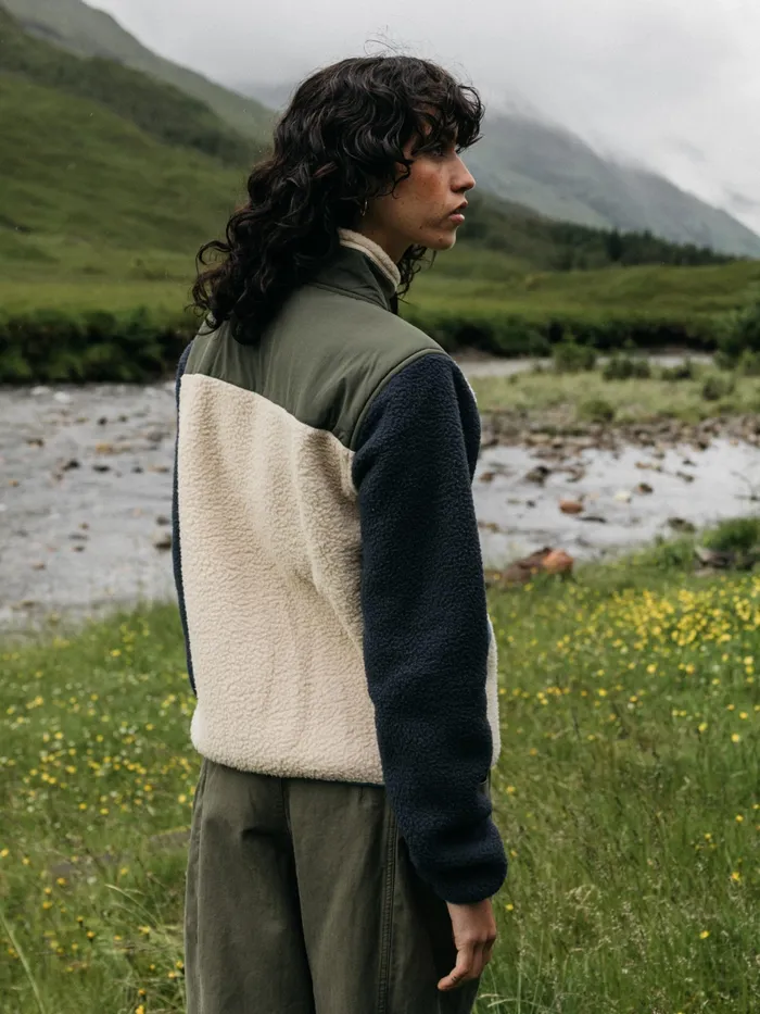 Finisterre Fleece Women Bolster Full Zip Fleece Navyoatmealolive