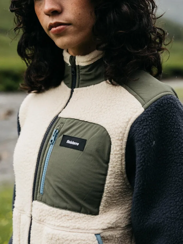 Finisterre Fleece Women Bolster Full Zip Fleece Navyoatmealolive