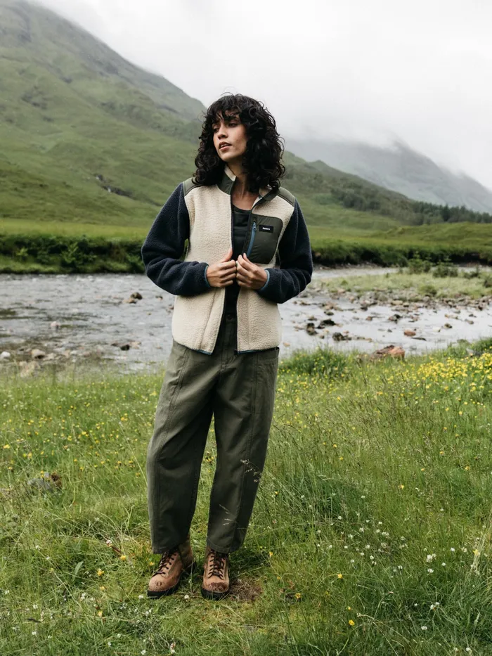 Finisterre Fleece Women Bolster Full Zip Fleece Navyoatmealolive