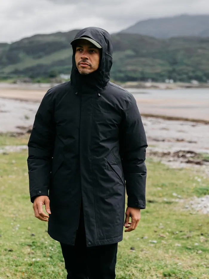 Finisterre Jackets and Coats Men Caelus Waterproof Parka Black