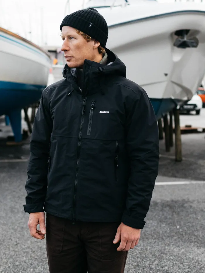 Finisterre Jackets and Coats Men Stormbird Waterproof Jacket Black