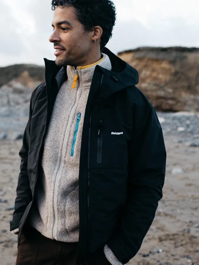 Finisterre Jackets and Coats Men Stormbird Waterproof Jacket Black