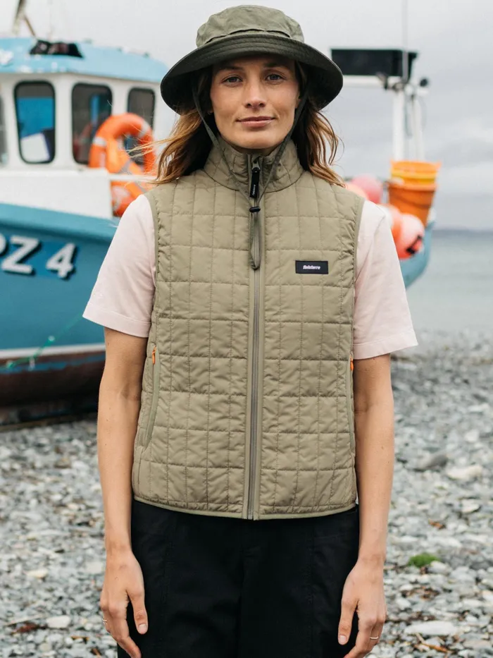 Finisterre Jackets and Coats Women Firecrest Vest Willow Green