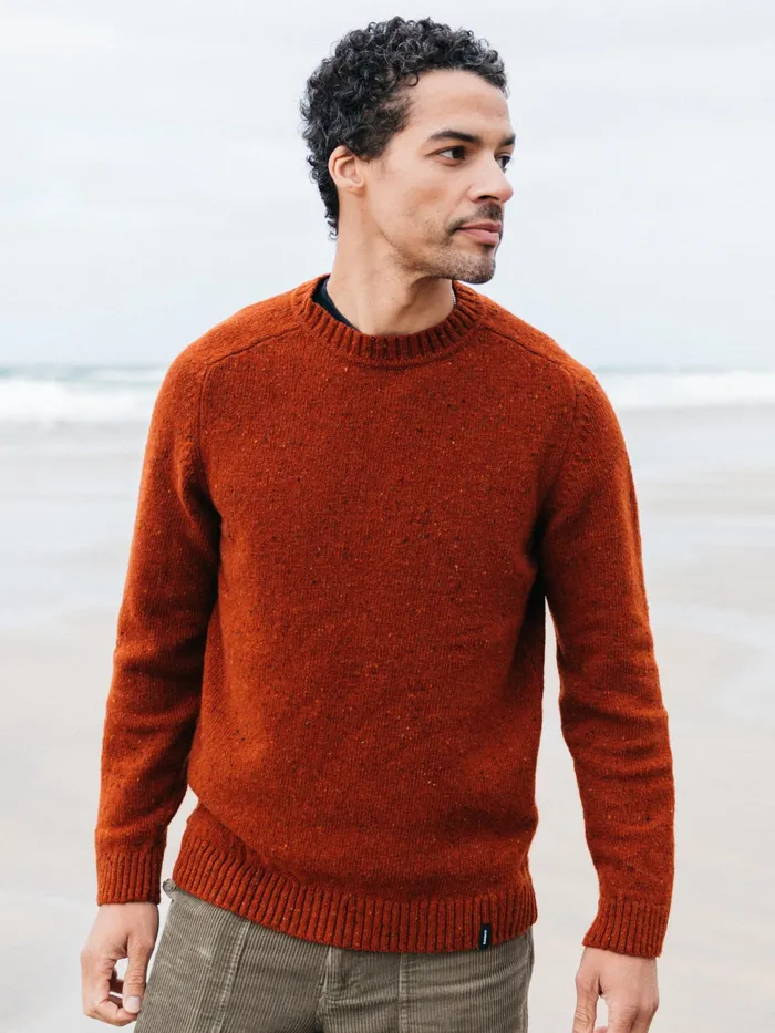 Finisterre Knitwear Men Furlong Crew Sweater Sable