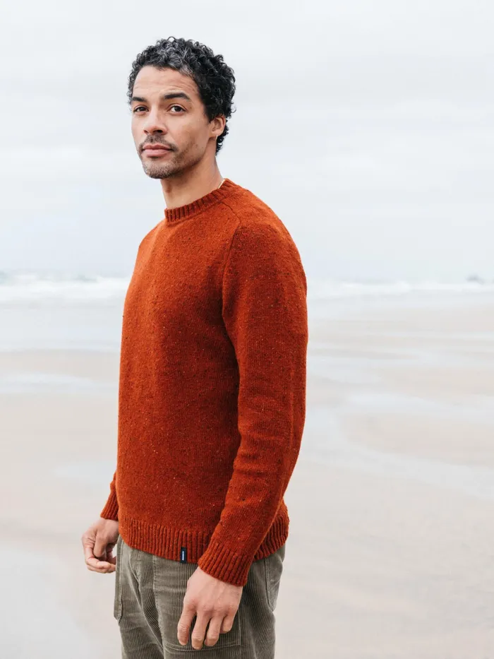 Finisterre Knitwear Men Furlong Crew Sweater Sable