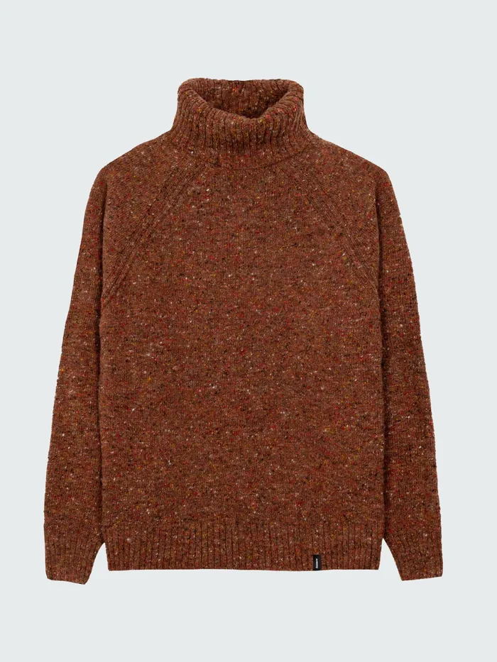 Finisterre Knitwear Men Furlong Roll Neck Sweater Spice