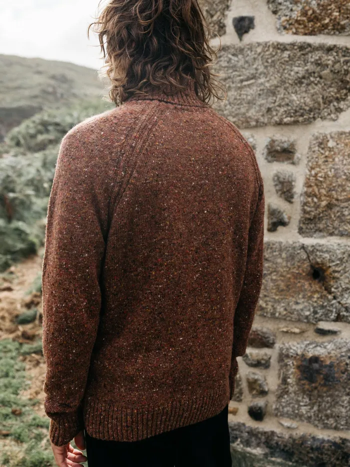 Finisterre Knitwear Men Furlong Roll Neck Sweater Spice