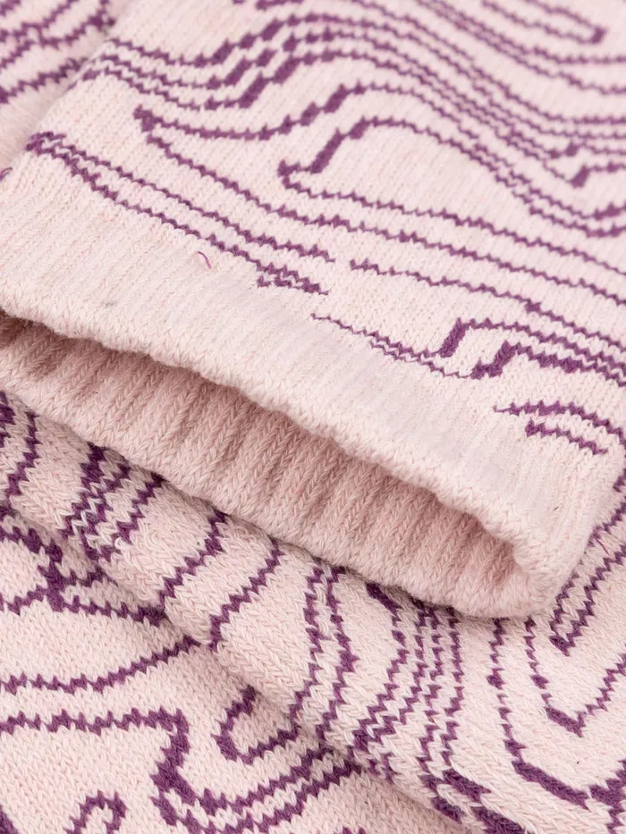 Finisterre Socks MenWomen High Tide Pattern Sock Pink Smoke Osmosis