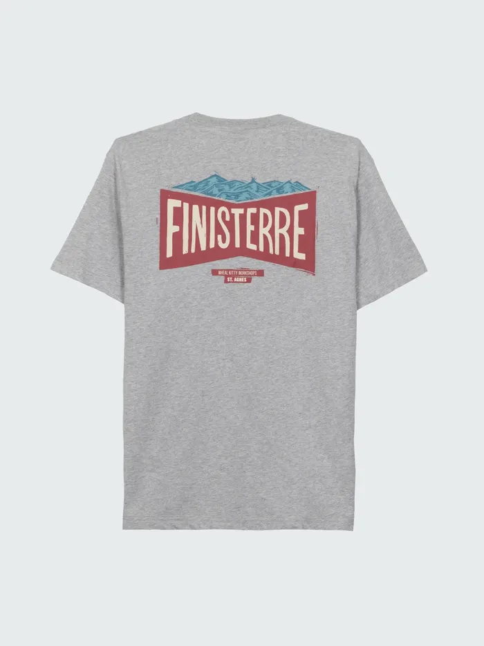 Finisterre TShirts Men Emblem TShirt Grey Marl
