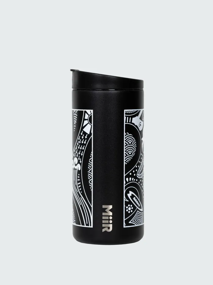 Finisterre Water Bottles MenWomen MiiR 12oz Flip Traveller Bottle Black Paisley