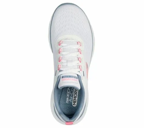 Flex Appeal 50 White Pink Blue Women SKECHERS Lace Up