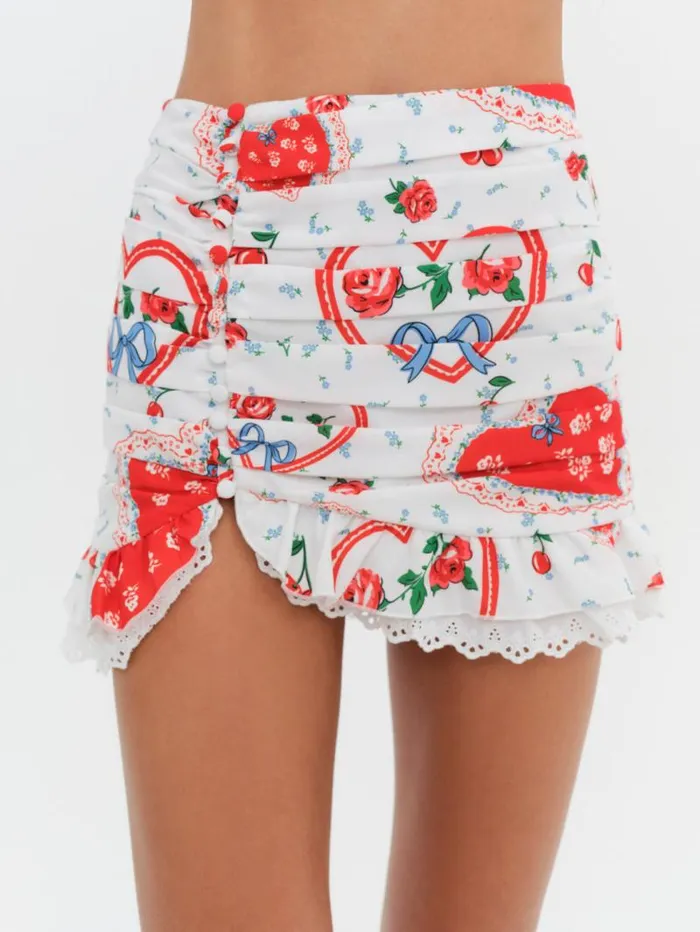 For Love and Lemons Bottoms Daisy Mae Mini Skirt White 8211 Women