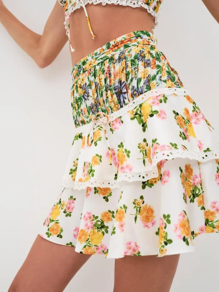 For Love and Lemons Bottoms Rosalyn Skirt Green 8211 Women