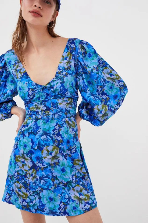 For Love and Lemons Dresses Astor Mini Dress Blue 8211 Women For Love and Lemons Dresses Astor Mini Dress Blue 8211 Women