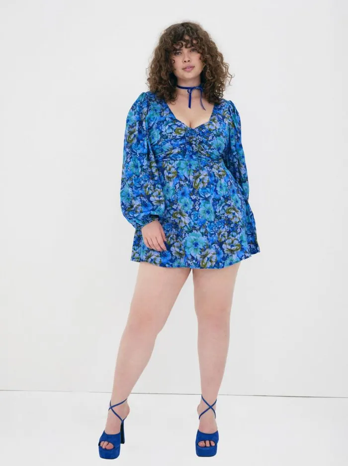 For Love and Lemons Dresses Astor Mini Dress Blue 8211 Women For Love and Lemons Dresses Astor Mini Dress Blue 8211 Women