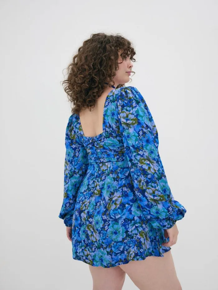 For Love and Lemons Dresses Astor Mini Dress Blue 8211 Women For Love and Lemons Dresses Astor Mini Dress Blue 8211 Women