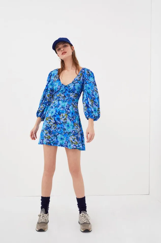 For Love and Lemons Dresses Astor Mini Dress Blue 8211 Women For Love and Lemons Dresses Astor Mini Dress Blue 8211 Women