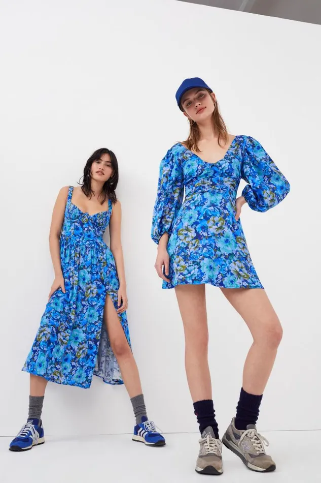 For Love and Lemons Dresses Astor Mini Dress Blue 8211 Women For Love and Lemons Dresses Astor Mini Dress Blue 8211 Women